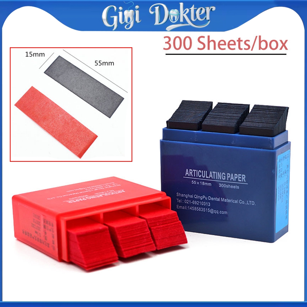 Articulating Paper Straight / Kertas artikulasi lurus gigi karbon marker artikulating paper