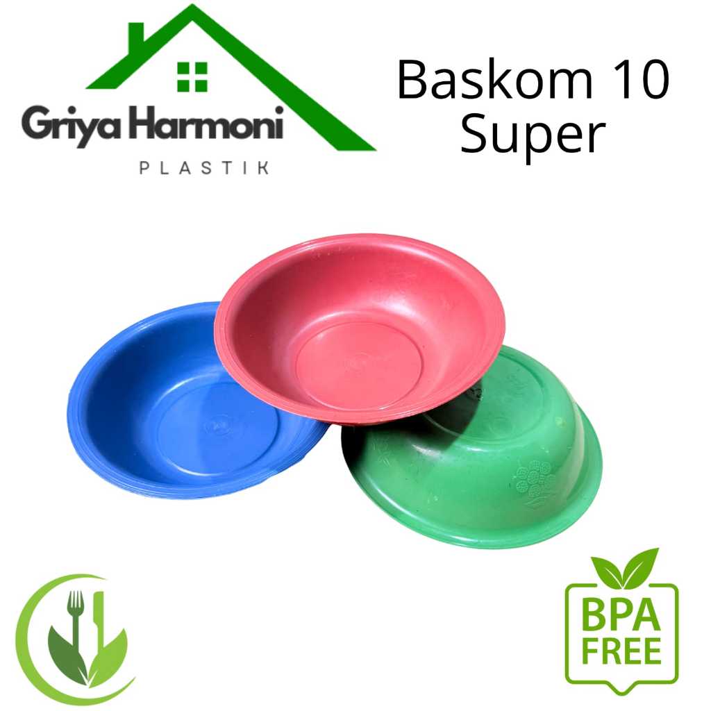 (12 PCS) Baskom 10 Super - Baskom Nasi Hajatan Ukuran 10 - Baskom Nasi Kenduri Plastik