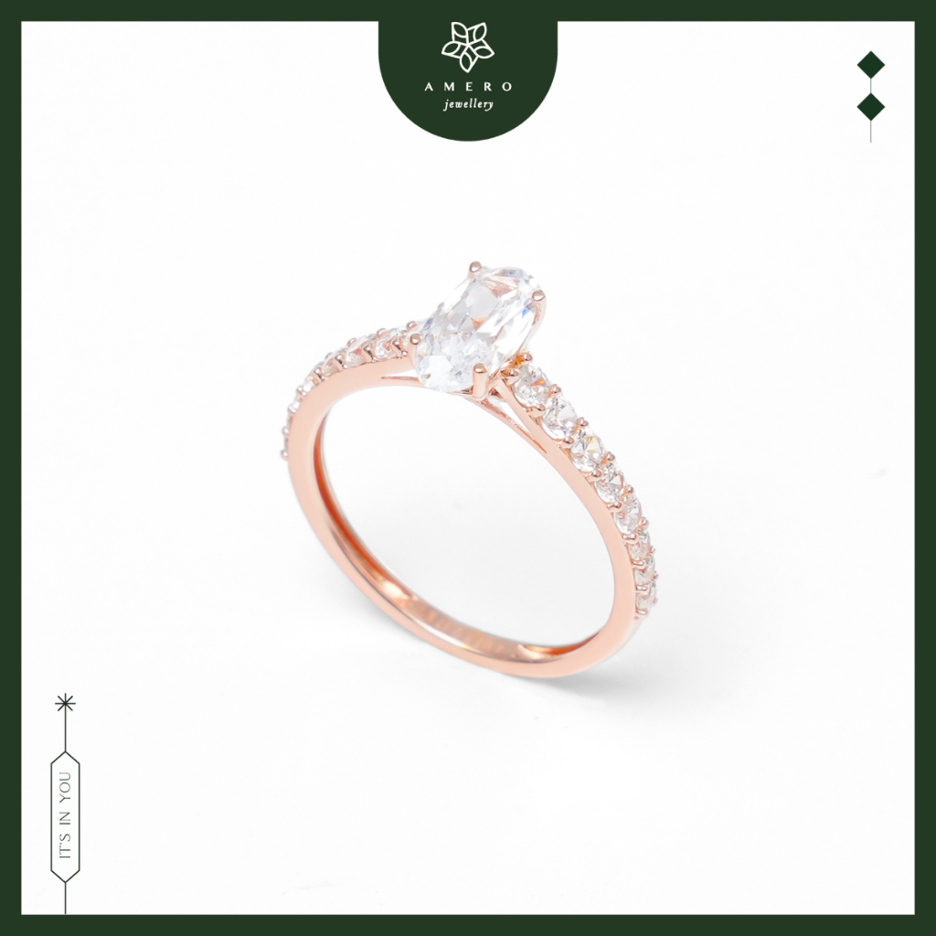 Cincin Emas 17K Diamora DR-77 Amero Jewellery
