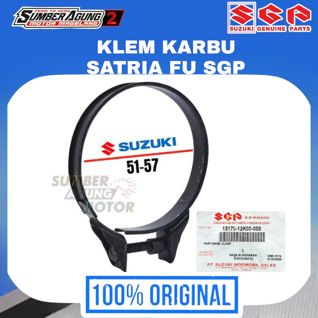 KLEM KARBURATOR SUZUKI SATRIA FU FI 51-57 MM ORIGINAL SGP