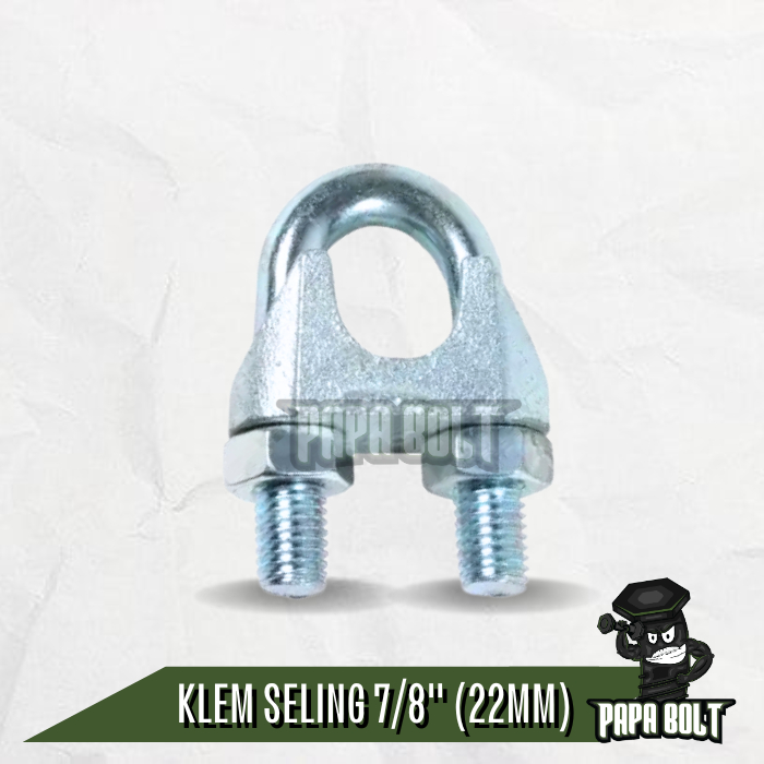 Klem Seling 7/8" (22mm) / Wire Rope Clip / Kuku Macan 22MM