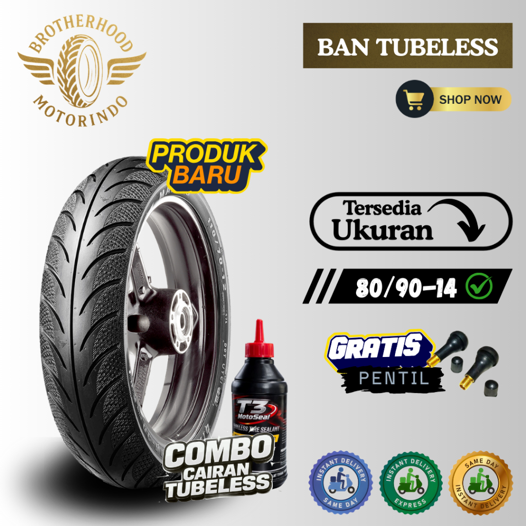 BAN MAXXIS DIAMOND MA3DN TUBELESS 80/90-14 / BAN TUBLES / BAN MOTOR RING 14 / BAN MAXXIS RING 14 / B