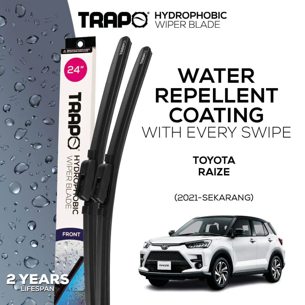 Trapo Hydrophobic Wiper Blade Mobil Toyota Raize (2021-Sekarang) Wiper Raize