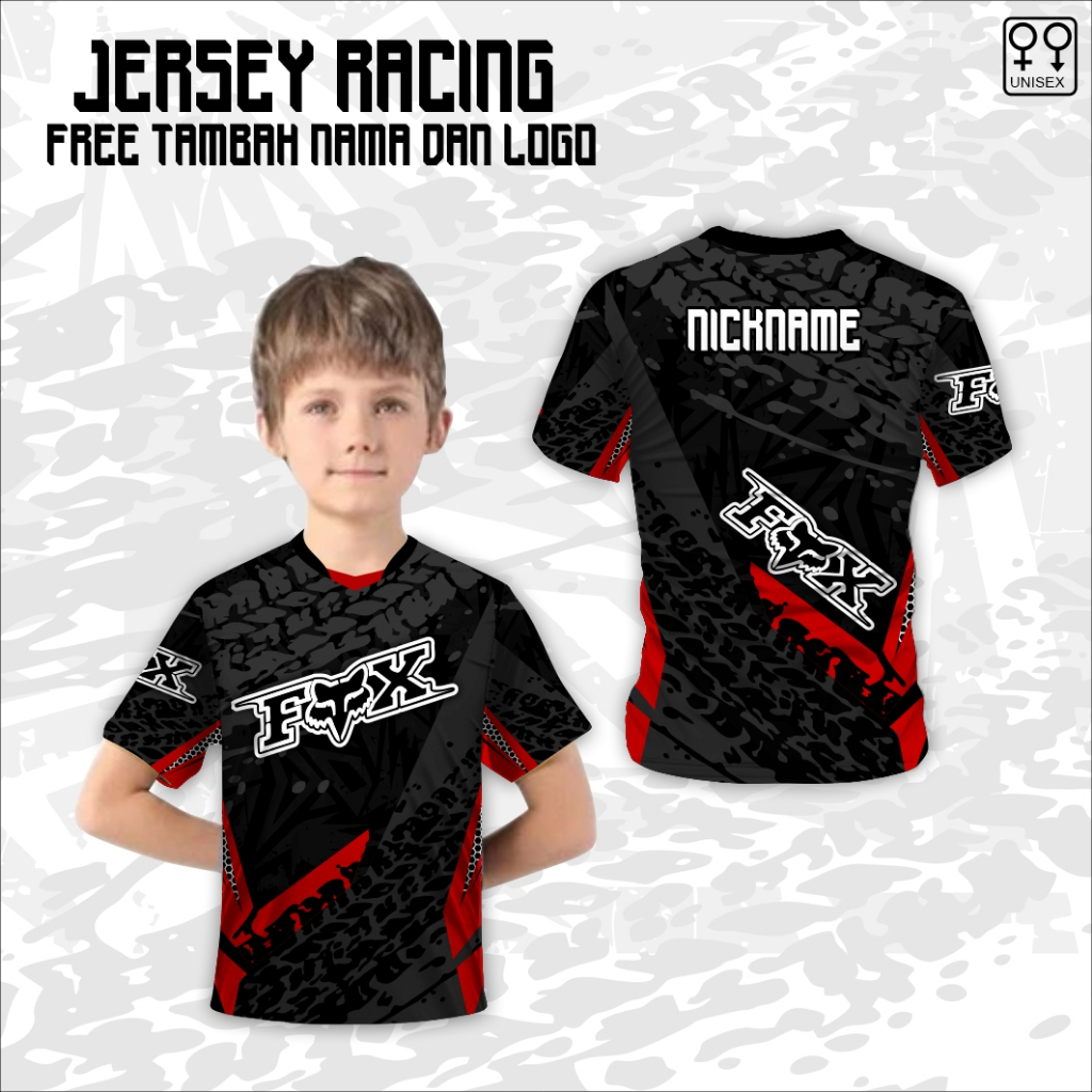 Jersey rancing anak kaos balap baju motor trail free custom