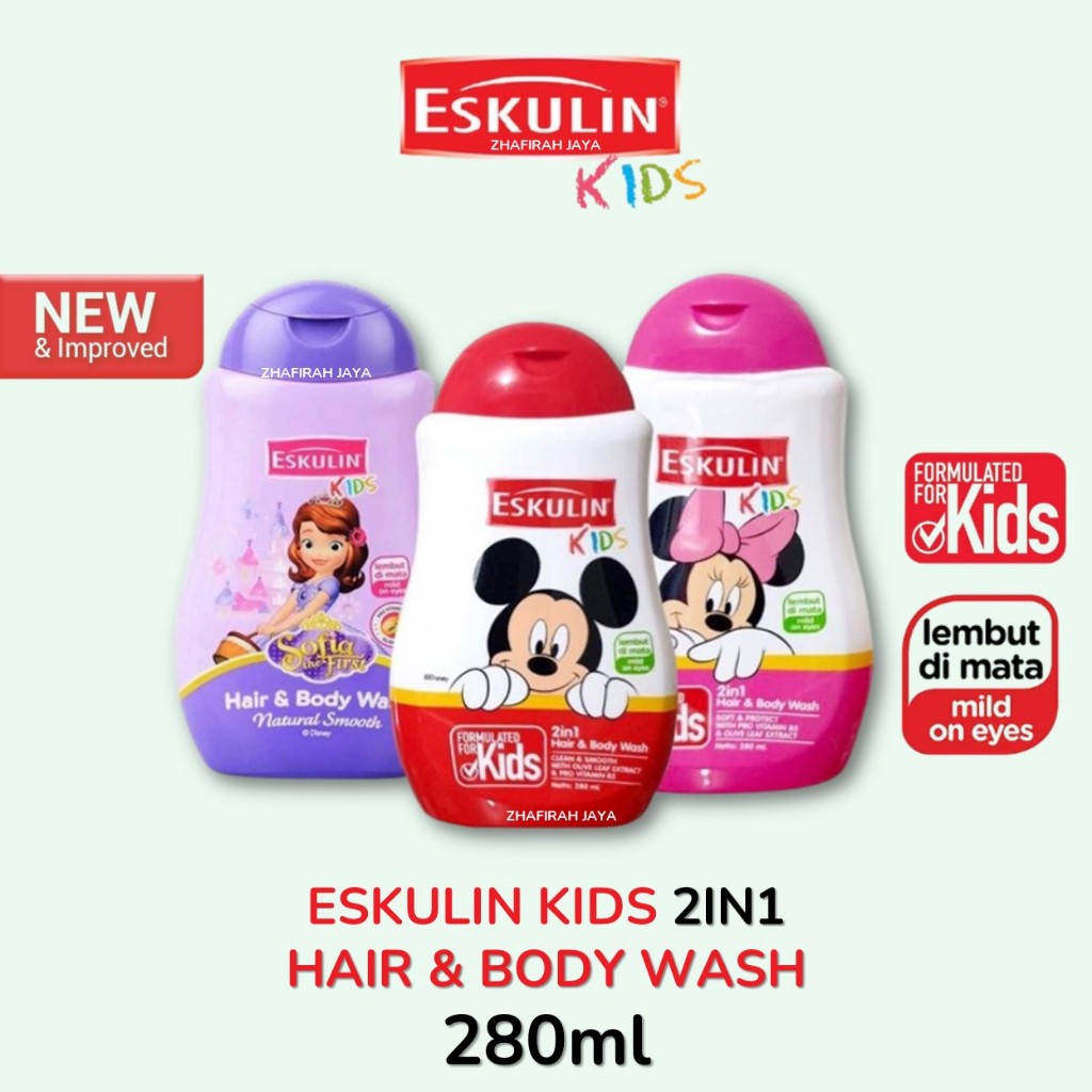 ESKULIN KIDS Hair & Body Wash 280ml - Sabun Mandi Anak ESKULIN KIDS