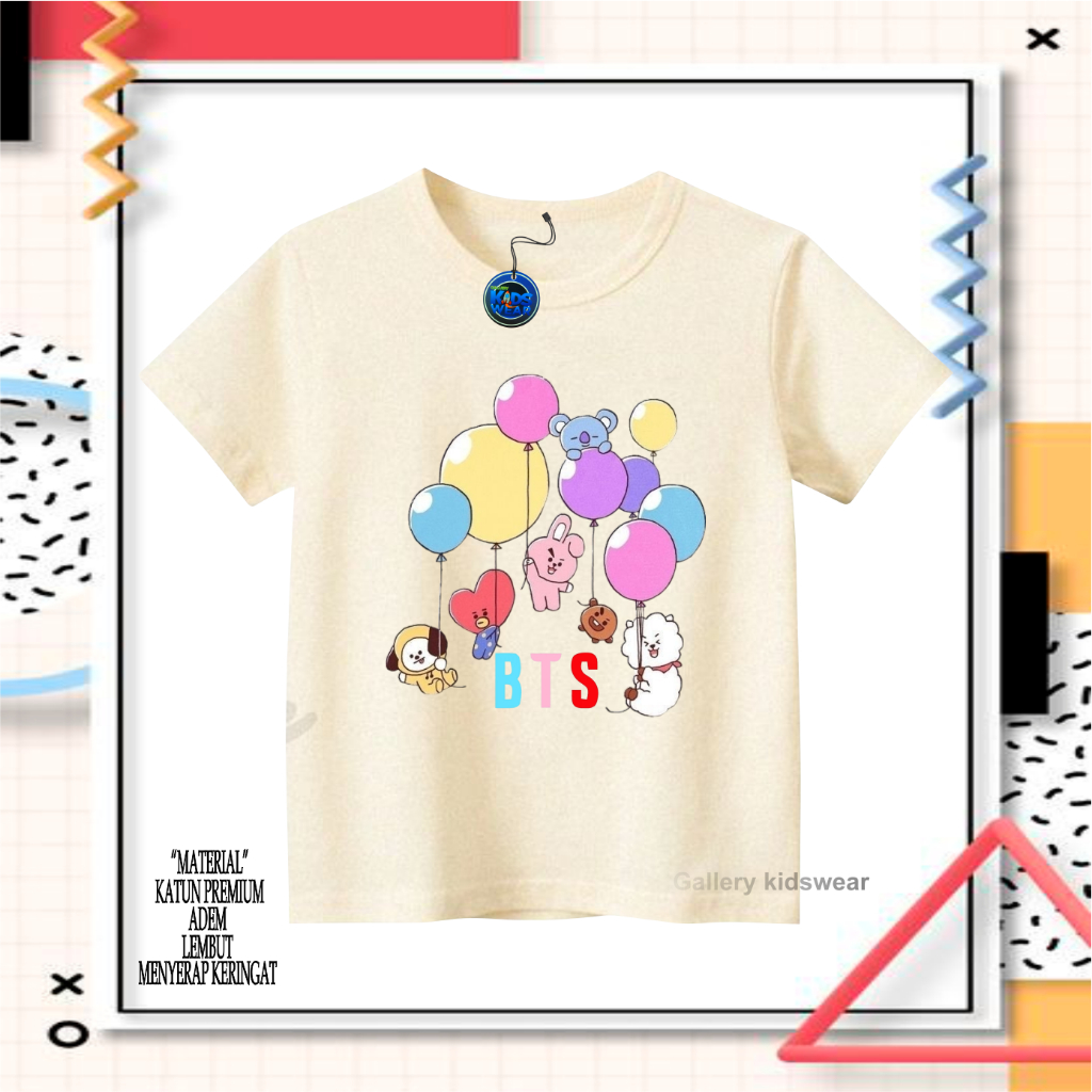 gallery Kidswear Baju lucu BTS anak perempuan usia 1-10 tahun