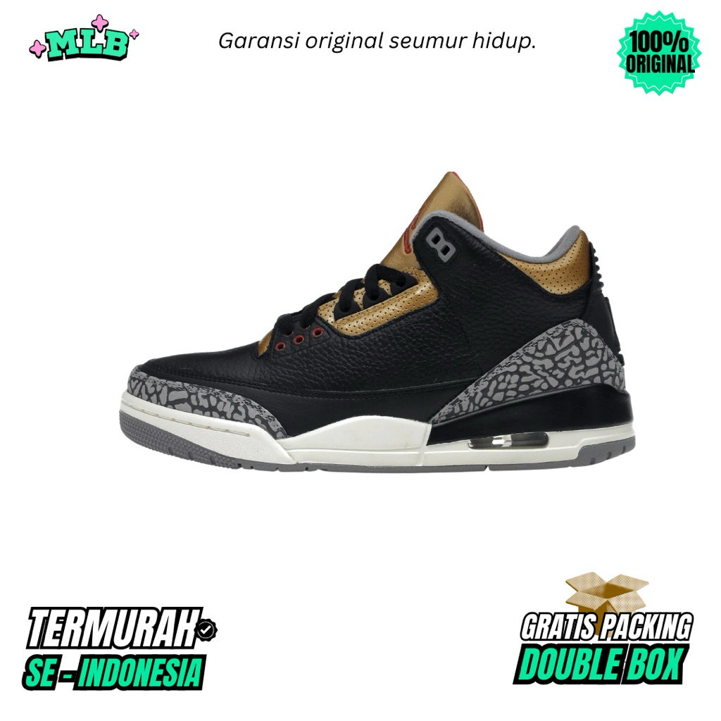 Sepatu Air Jordan 1 Retro Black Metalic Gold