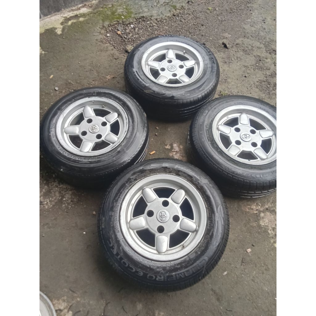 VELG RACING RING 13.PCD 114 BISA BUAT CARRY FUTURA SS XENIA KIJANG DLL.komplit ban tebal.