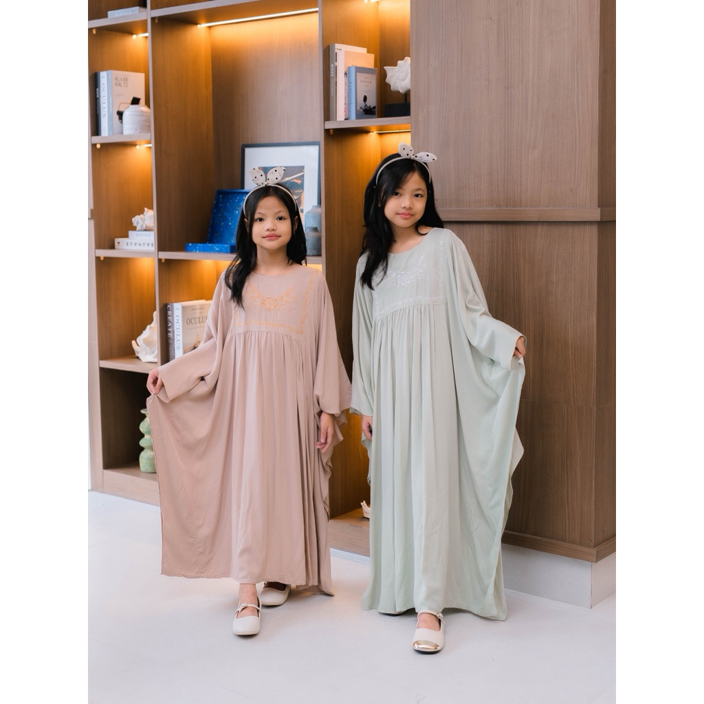 KANNA DRESS BY BABYFAME | BAJU MUSLIM ANAK | DRESS MUSLIM CEWEK | KAFTAN ANAK | DRESS KAFTAN TERBARU