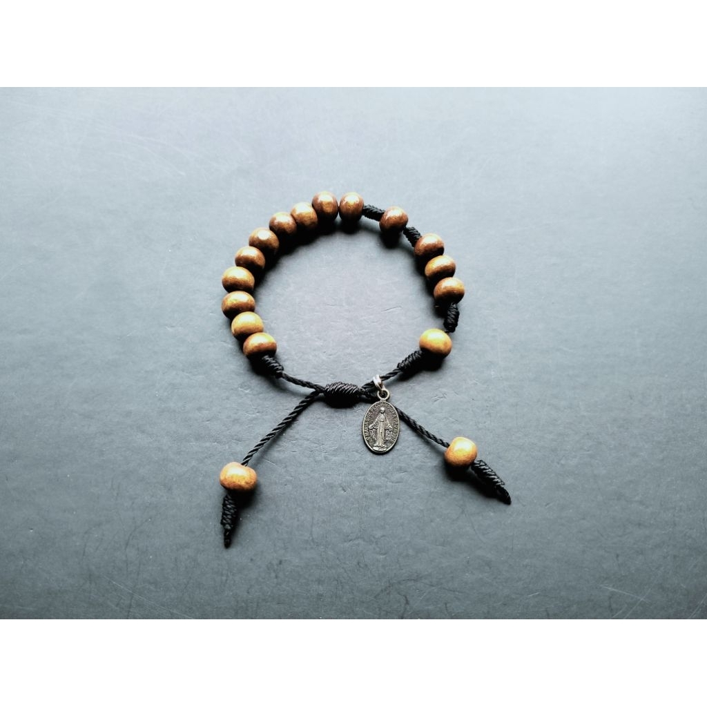 G1782 GELANG ROSARIO BUNDA MARIA KAYU PREMIUM