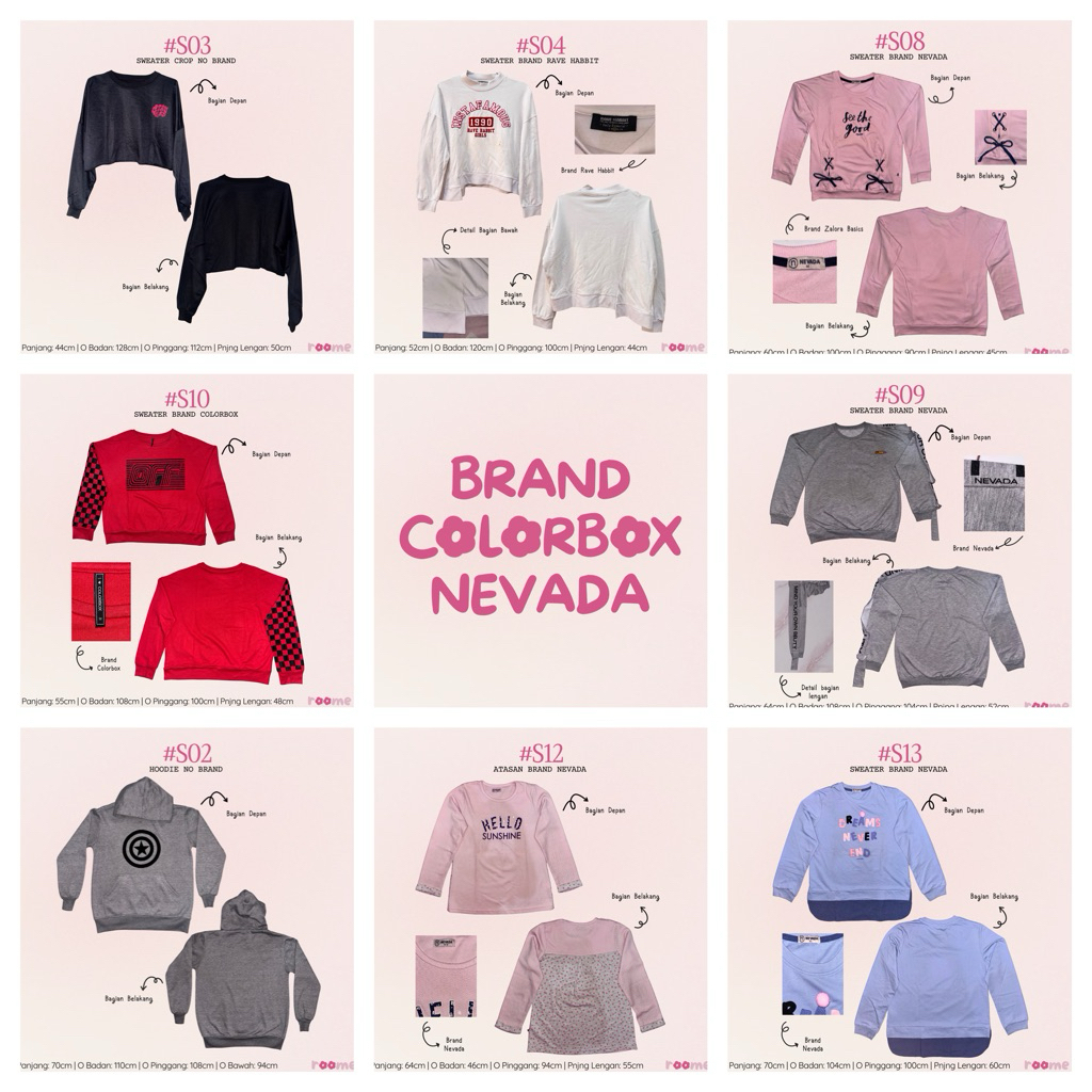 Preloved Sweater Wanita Brand Colorbox Nevada