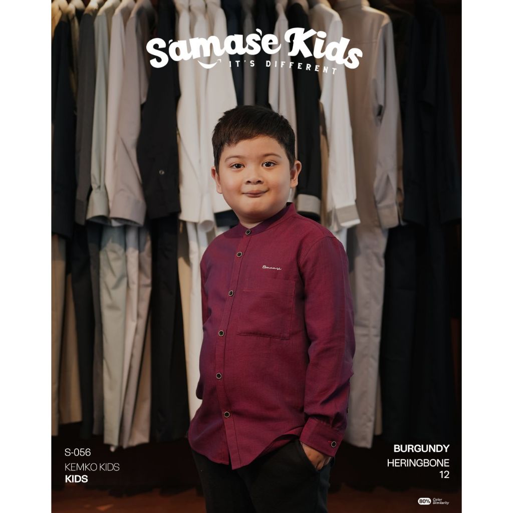 SAMASE Kemko Kids S065 Lengan Panjang Kemeja koko Atasan Anak-anak Terbaru 2026 Samase Official Ori