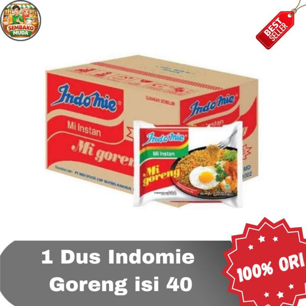 Indomie Goreng 1 Dus Isi 40 Pcs / Indomie Goreng Bestseller 1 dus