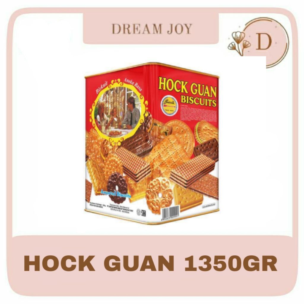 (COD) HOCK GUAN 1350GR BISKUIT KALENG