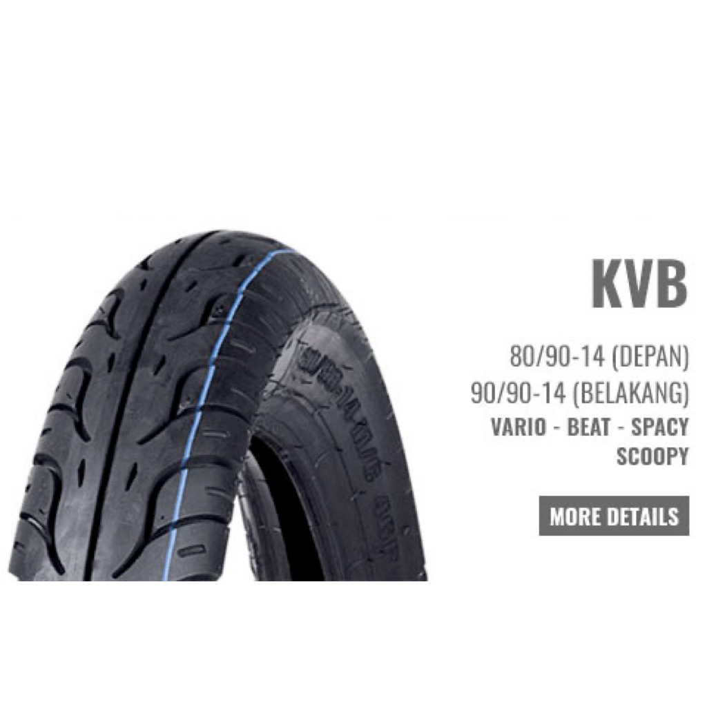 BAN LUAR HONDA AHM 80/90-14 & 90/90-14 KVB Tidak Tubeless | Ban Depan & Belakang Motor Beat, Vario