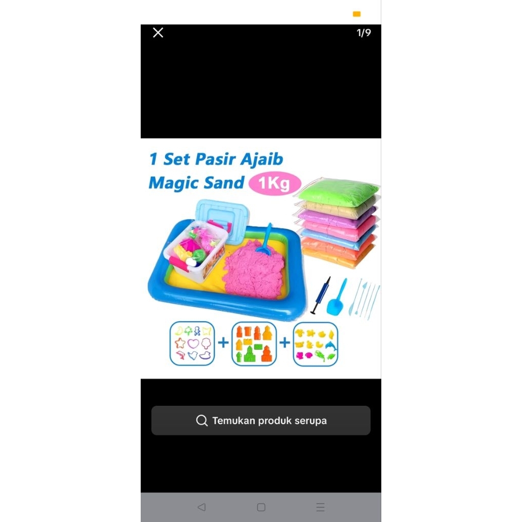 SET LENGKAP MAINAN PASIR AJAIB EDUKASI ANAK