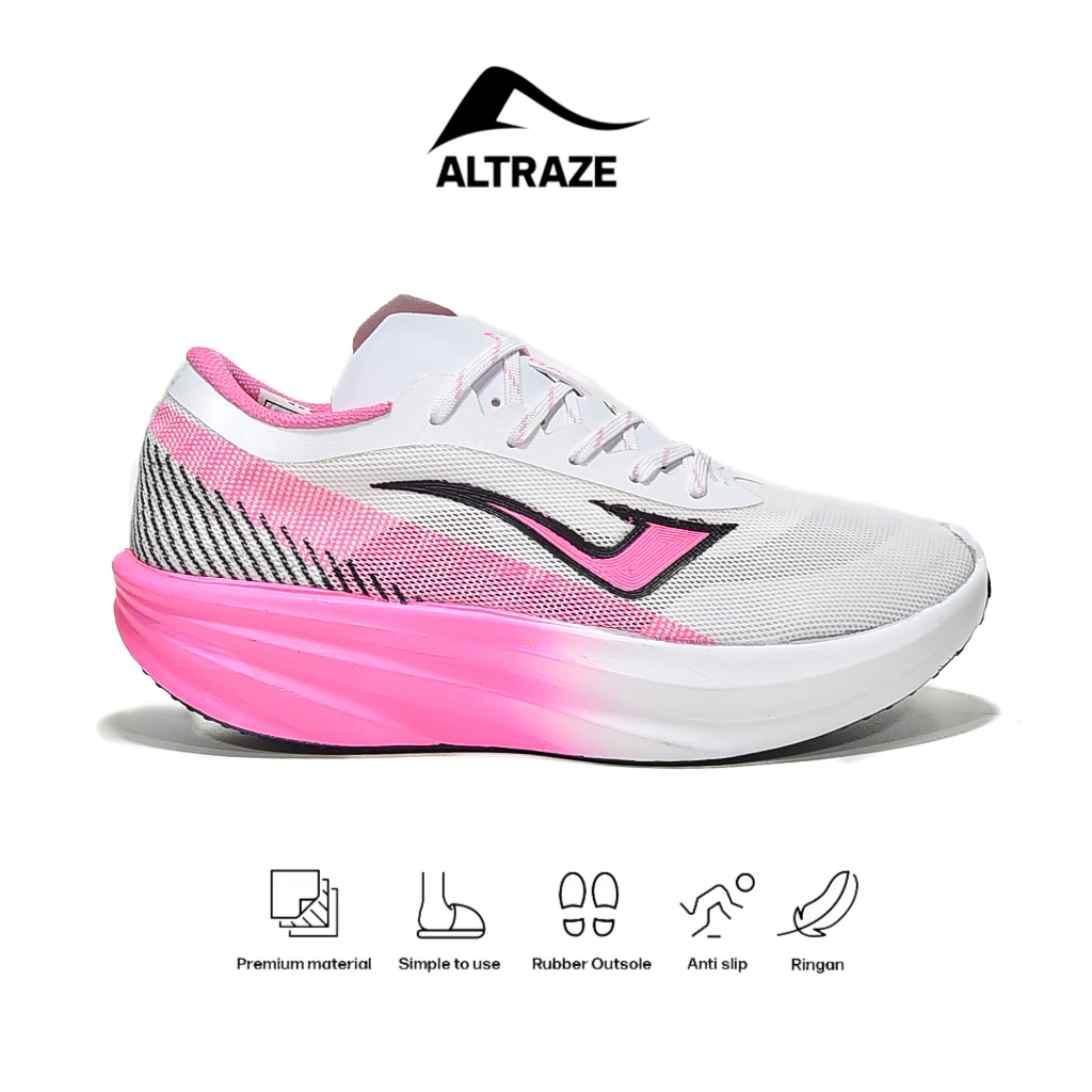 Altraze IGNITE PRO Putih Pink - Sepatu Lari Pria Wanita Jogging Sneakers Kasual Olahraga Sporty