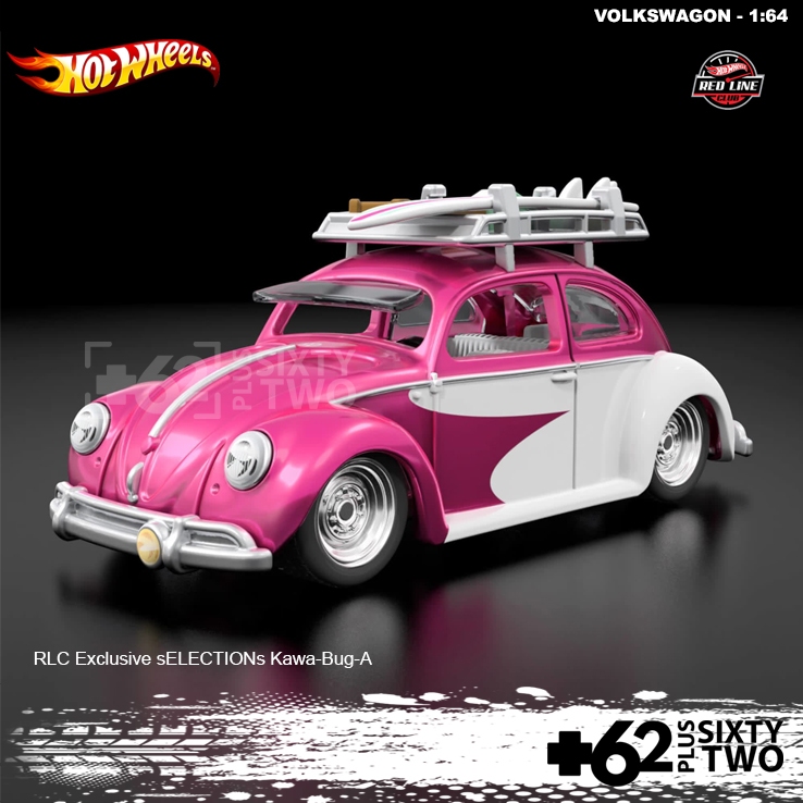 Hot Wheels Volkswagon RLC Exclusive sELECTIONs Kawa-Bug-A Pink 1:64 diecast VW European Cars