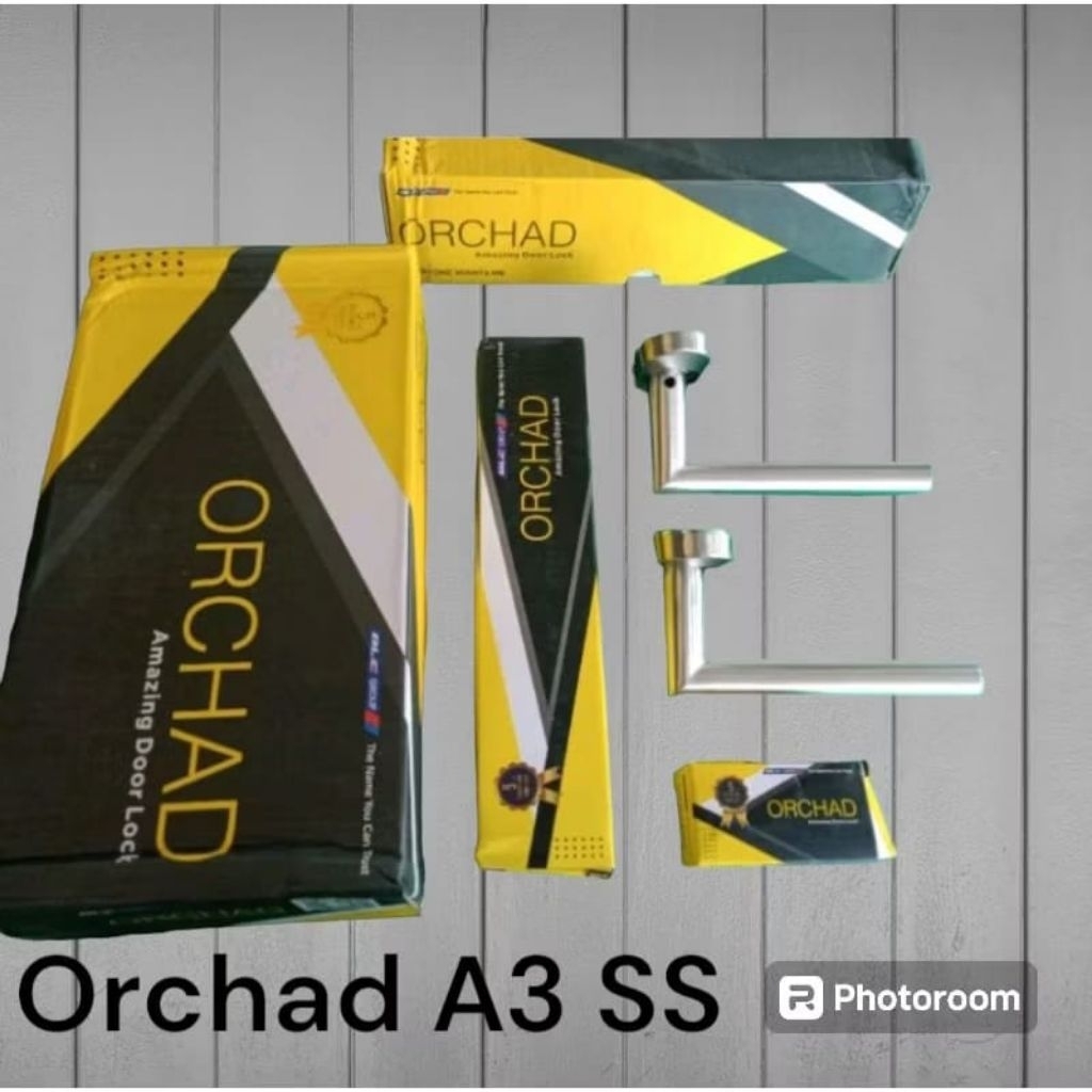 Kunci Pintu Almunium Orchad A3 SS | Handle Pintu Pisah Almunium | Lever Set Almunium