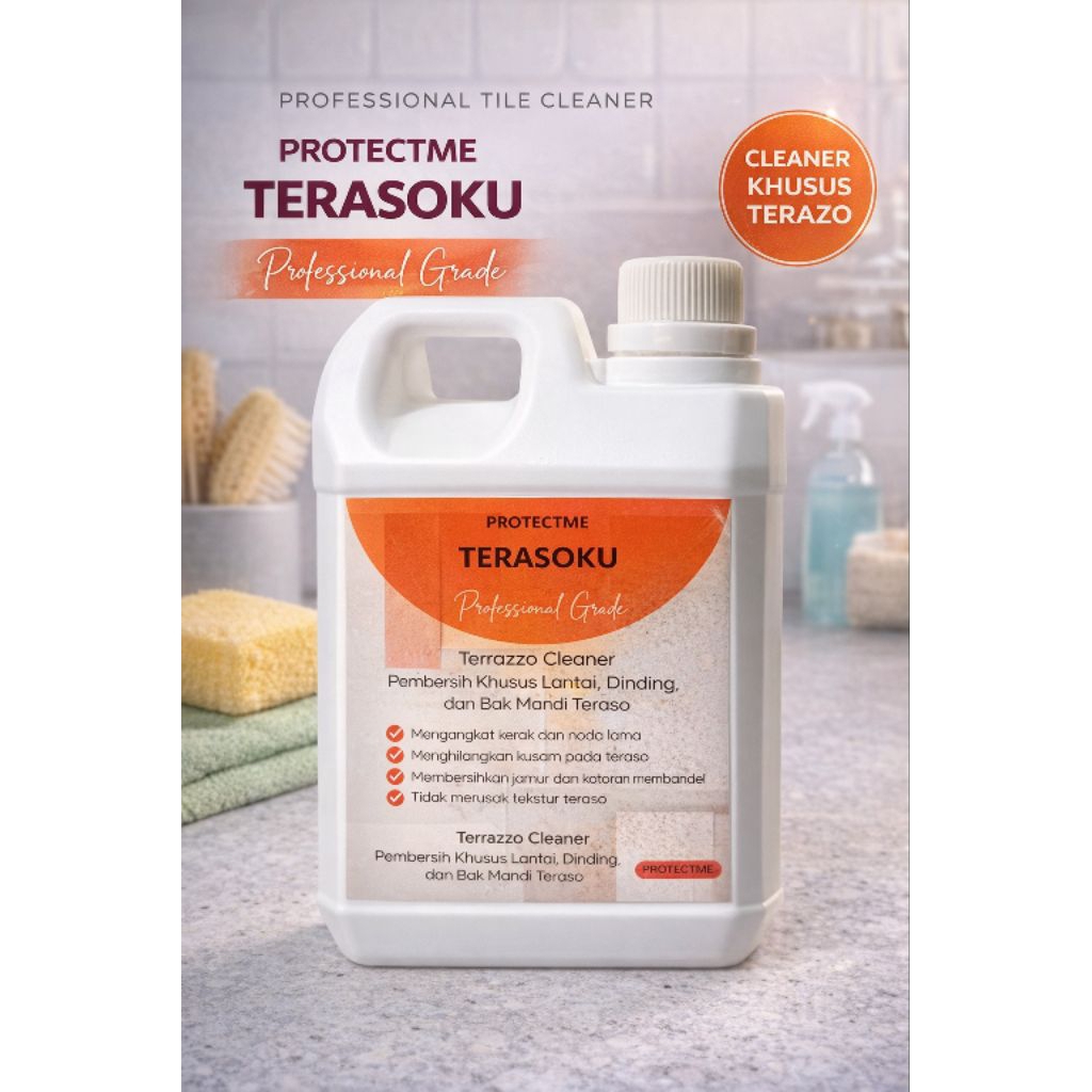 ProtectMe TERASOKU | Teraso Cleaner | Pembersih Khusus Lantai, Dinding & Bak Mandi Teraso | Professi