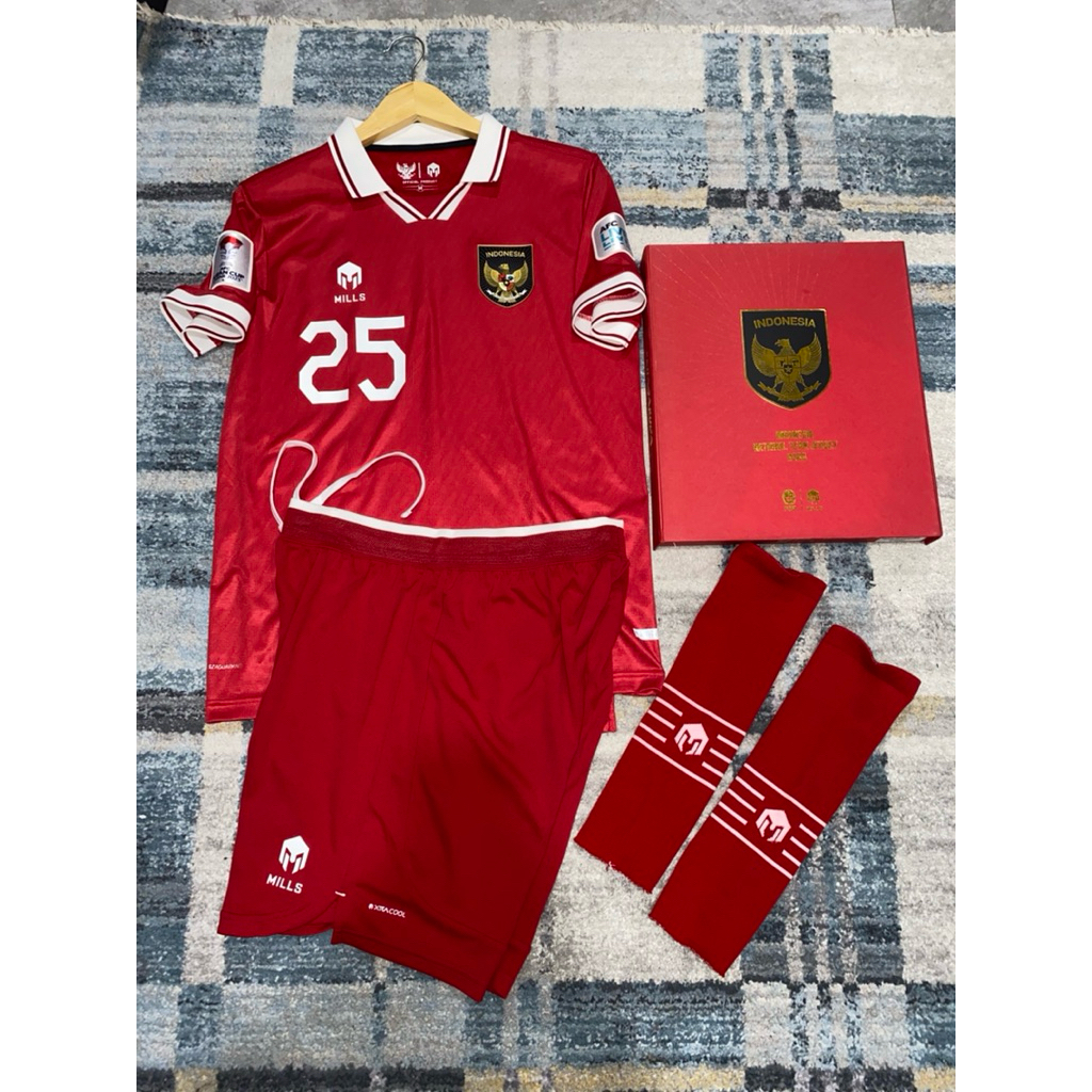 jersey timnas indonesia home 2022 2023 player issue asian cup 2023 original mills