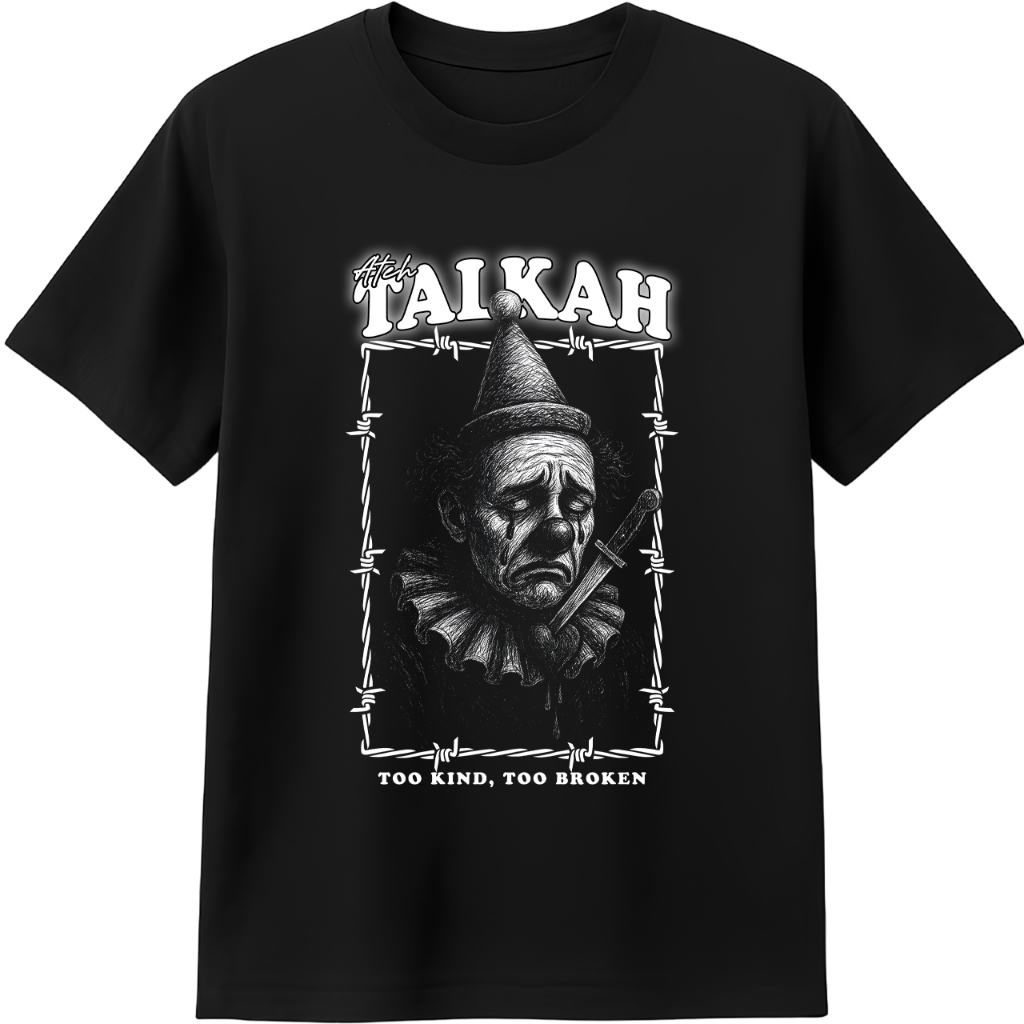 KAOS TALKAH - Rumbink Kaos Reflektif [Sablon Reflective/Menyala | Black | Mellok Series] Kaos kata-k