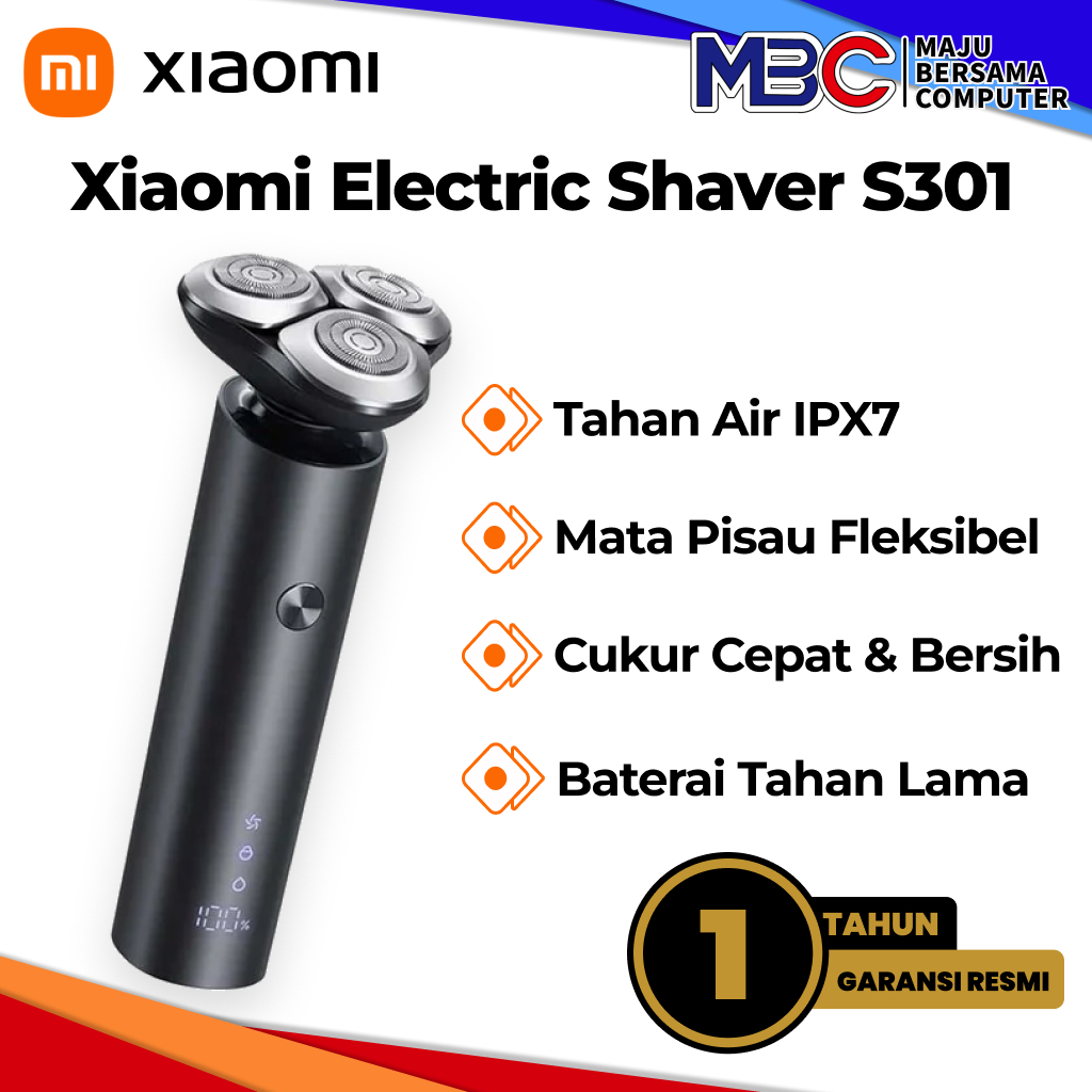 Xiaomi Electric Shaver S301 Mi Pencukur Jenggot & Kumis Cukur Elektrik Waterproof