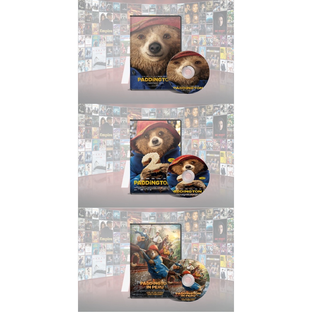 DVD Paddington (2014) + DVD Paddington 2 (2017) + DVD Paddington In Peru (2024) Collector Edition