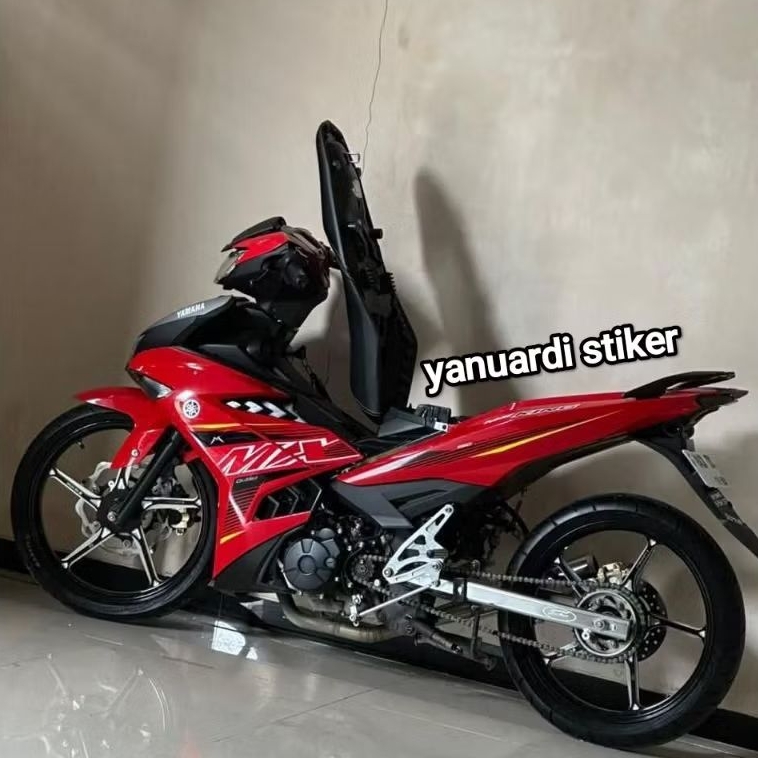 Striping stiker list yamaha mx king 150 tahun 2022 merah Jupiter mx king 2022 merah
