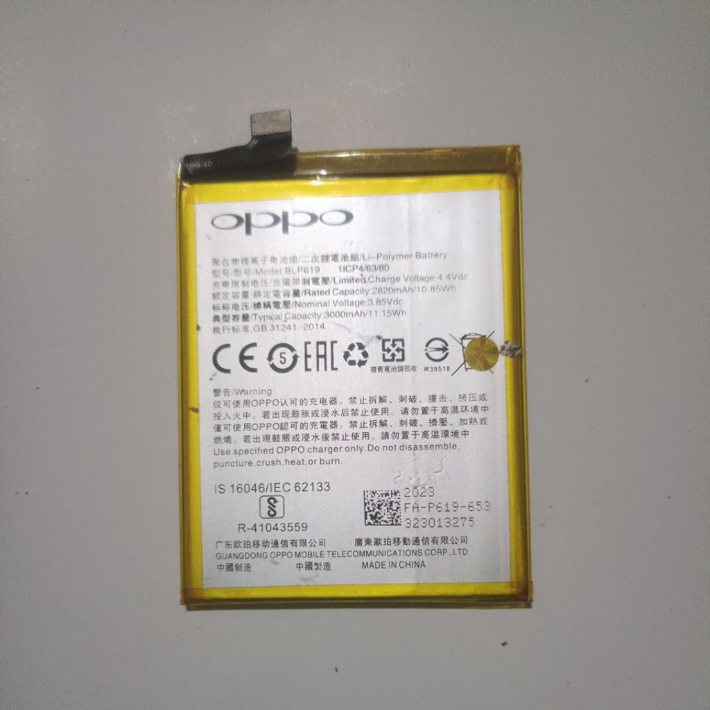 batrei original oppo A39 cabutan tested