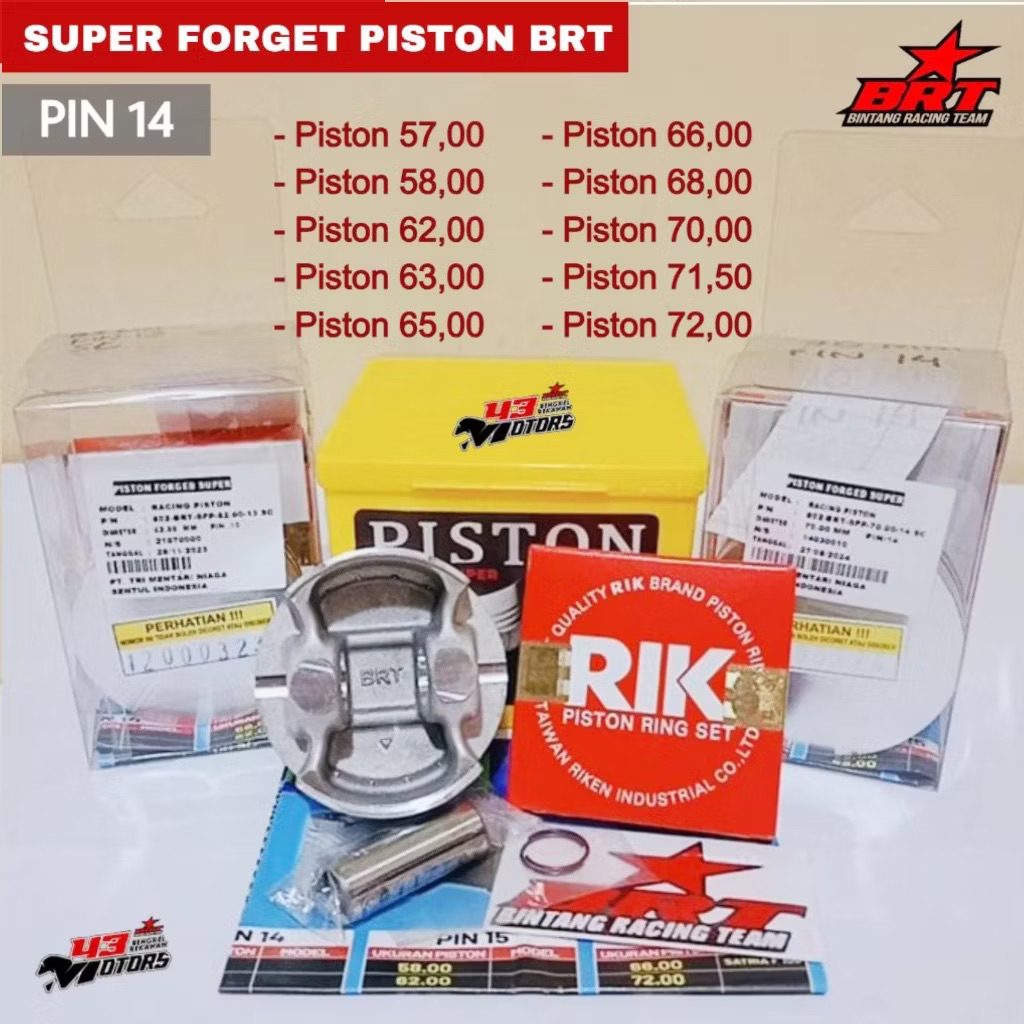 BRT PISTON | SUPER FORGET PISTON BRT PIN 14