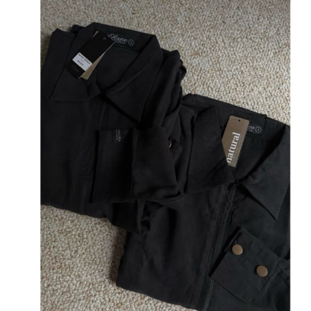 nwt alhauraa jenna abaya bahan natural pabrik lyocel warna hitam size S