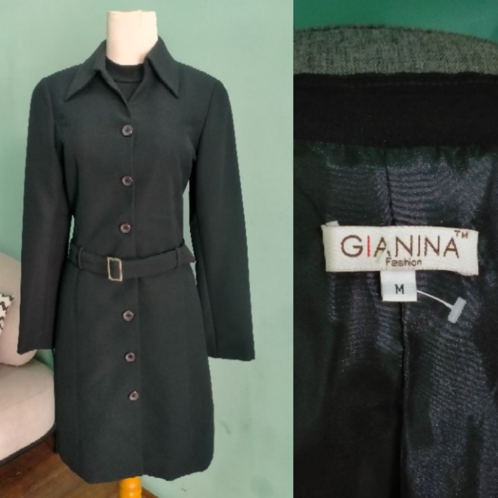 Preloved Long Blazer Gianina Belt Wanita