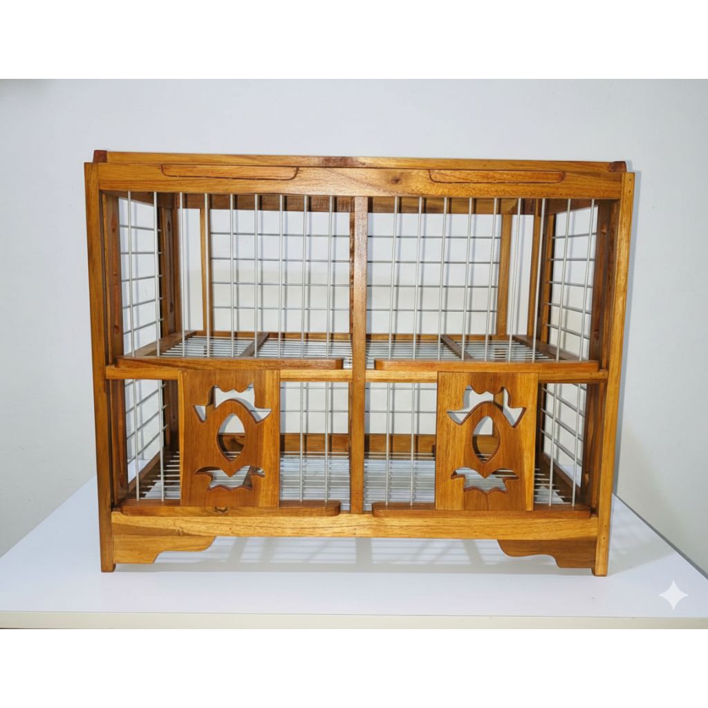 Dongdang merpati 2pasang / 4pintu motif ukir kayu jati