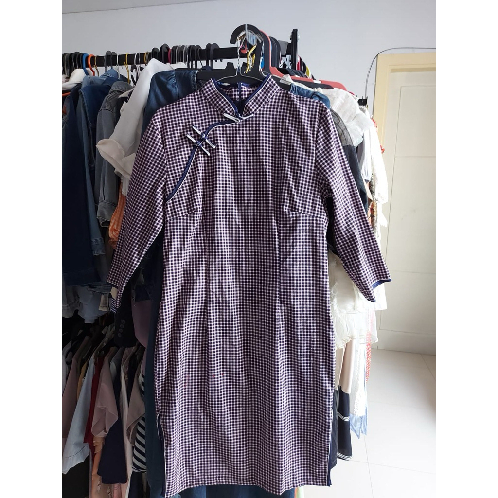 CHEONGSAM DRESS QIPAO BLUE