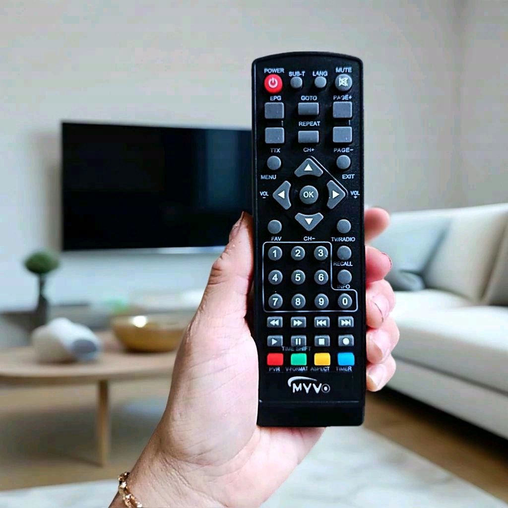 MYVO Remot Remote Set Top Box STB DVB-T2 Pengganti Tanpa Setting Myvo Star-02 Terrestrial Digital TV