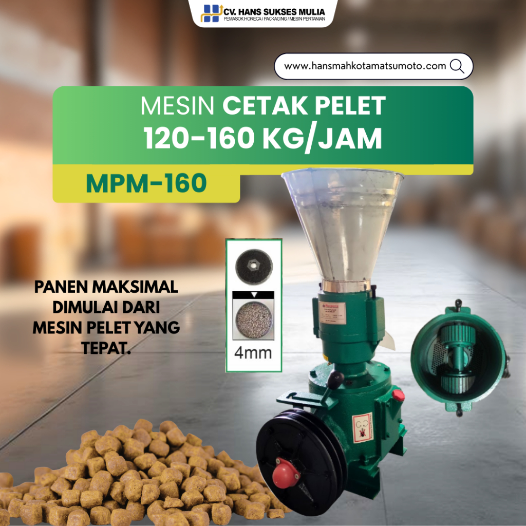 MESIN PELLET PAKAN TERNAK (MAHKOTA) MPM-160
