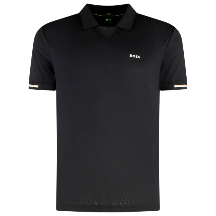 Palle Mesh Black Polo / Kaos Polo Branded Original