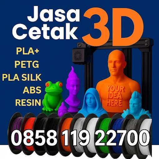 Jasa Cetak 3d print (Langsung Print) ABS, PLA, PETG