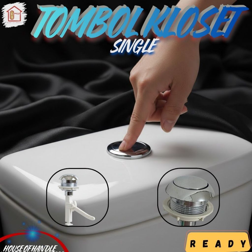 Tombol flush klose universal tunggal //pressed flush single button // Satu Tombol Bilas WC Toilet