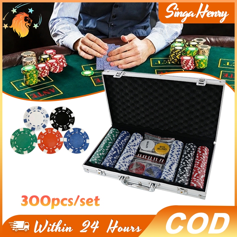 300pcs Set Poker Texas Chip Koin Token Game Poker Koper Aluminium Custom Logo Token Mahjong ABS