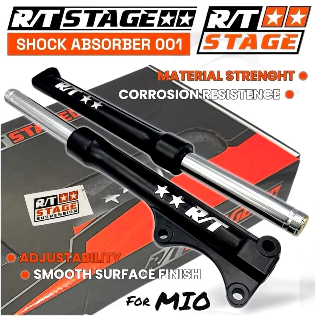 BOTTOM SHOCK DEPAN RT STAGE ORIGINAL SET KANAN KIRI MOTOR BEAT MIO VARIO FINO SCOOPY XRIDE DLL