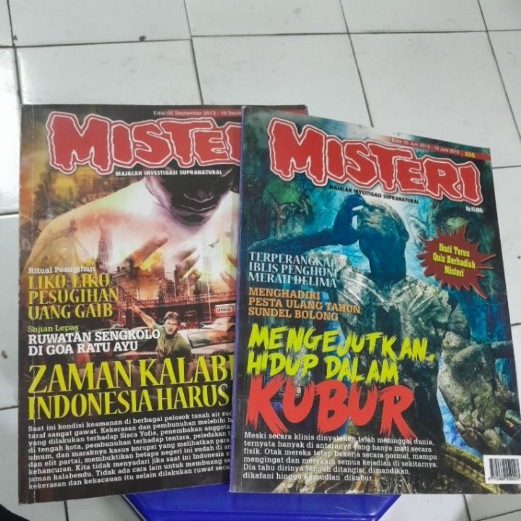 2 MAJALAH MISTERI 2015 BUKU BEKAS