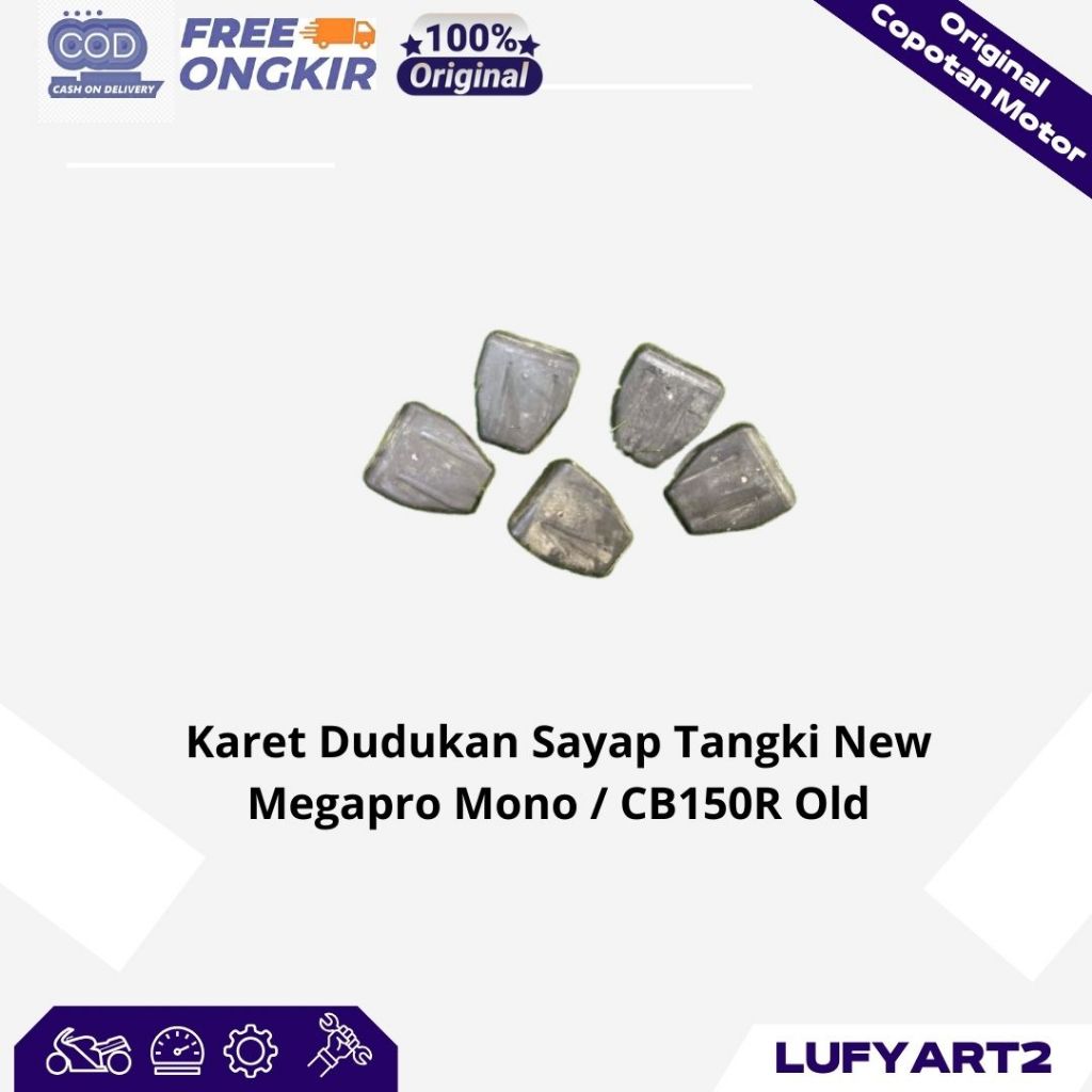 Karet Dudukan Sayap Tangki New Megapro Mono / CB150R Old – Ori Copotan Motor – Isi 2 Pcs