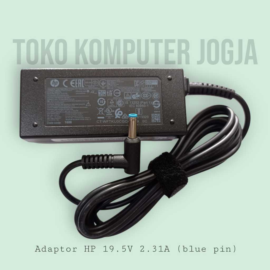 Adaptor Charger HP 19.5V 2.31A Pin Biru