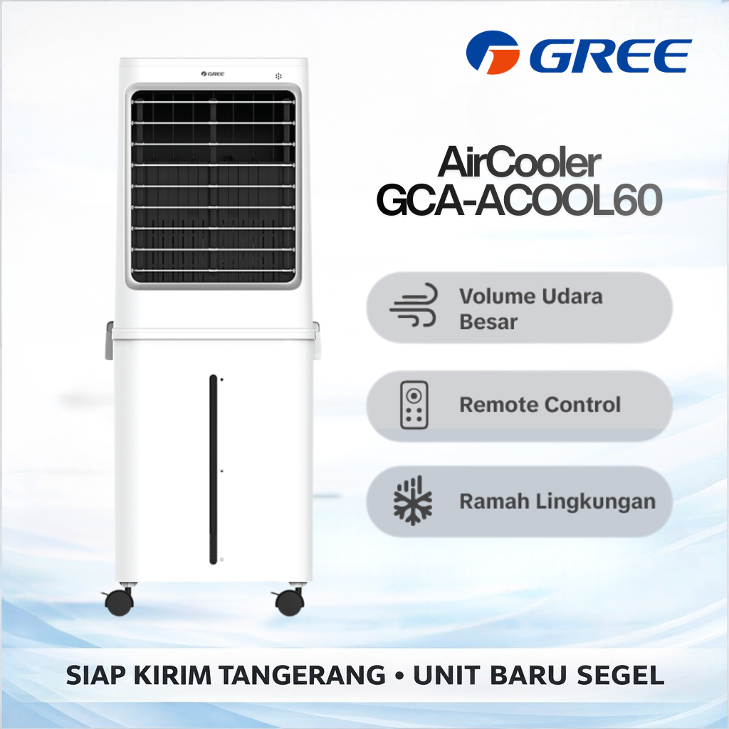 GREE GCA-ACOOL60 Air Cooler 60 Liter | Kipas Air Dingin Ruangan Besar + Remote