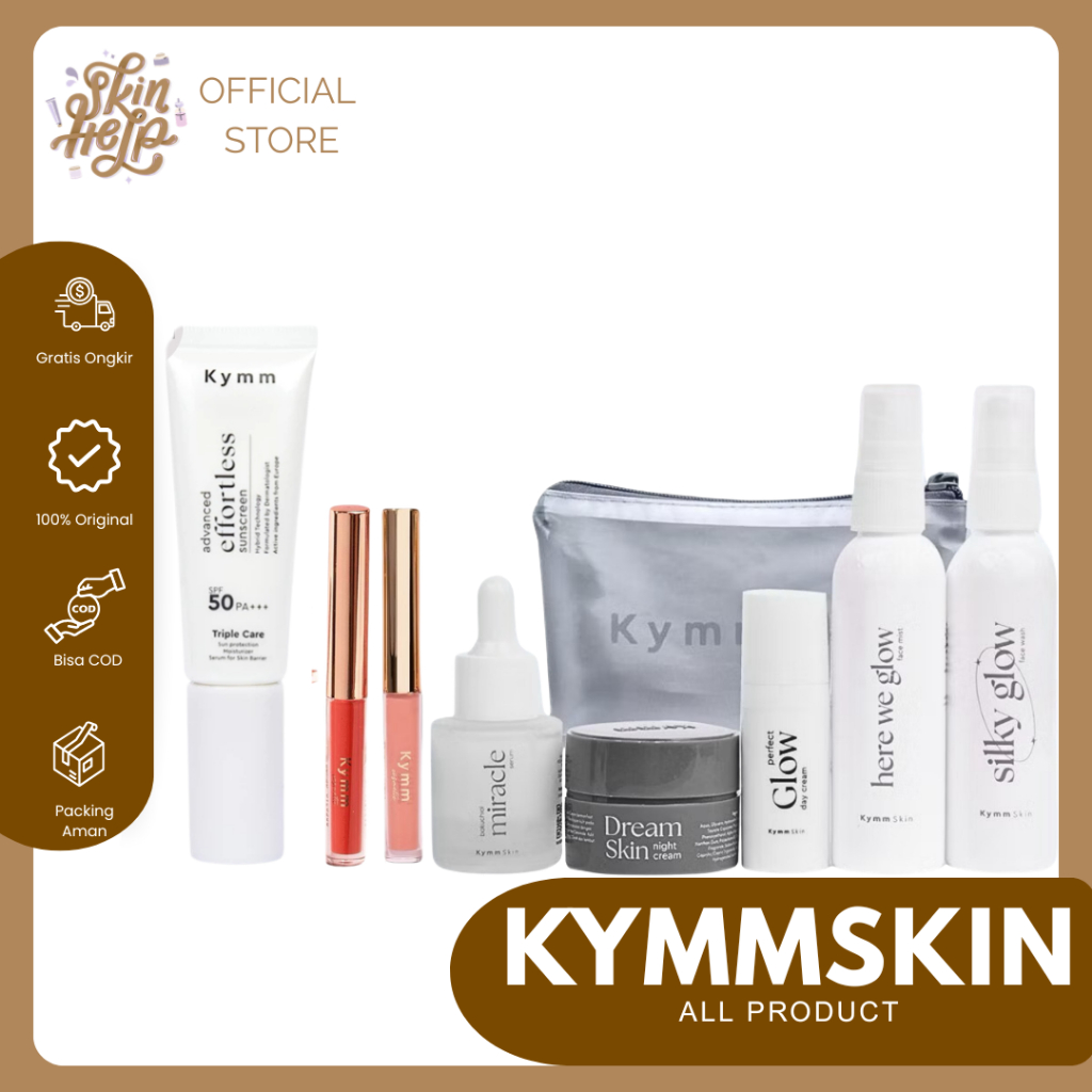 KYMMSKIN ALL VARIAN| READY EFFORTLESS SUNSCREEN SPF 50 BY KYMMSKIN | DAY NIGHT CREAM FACIAL WASH BAK