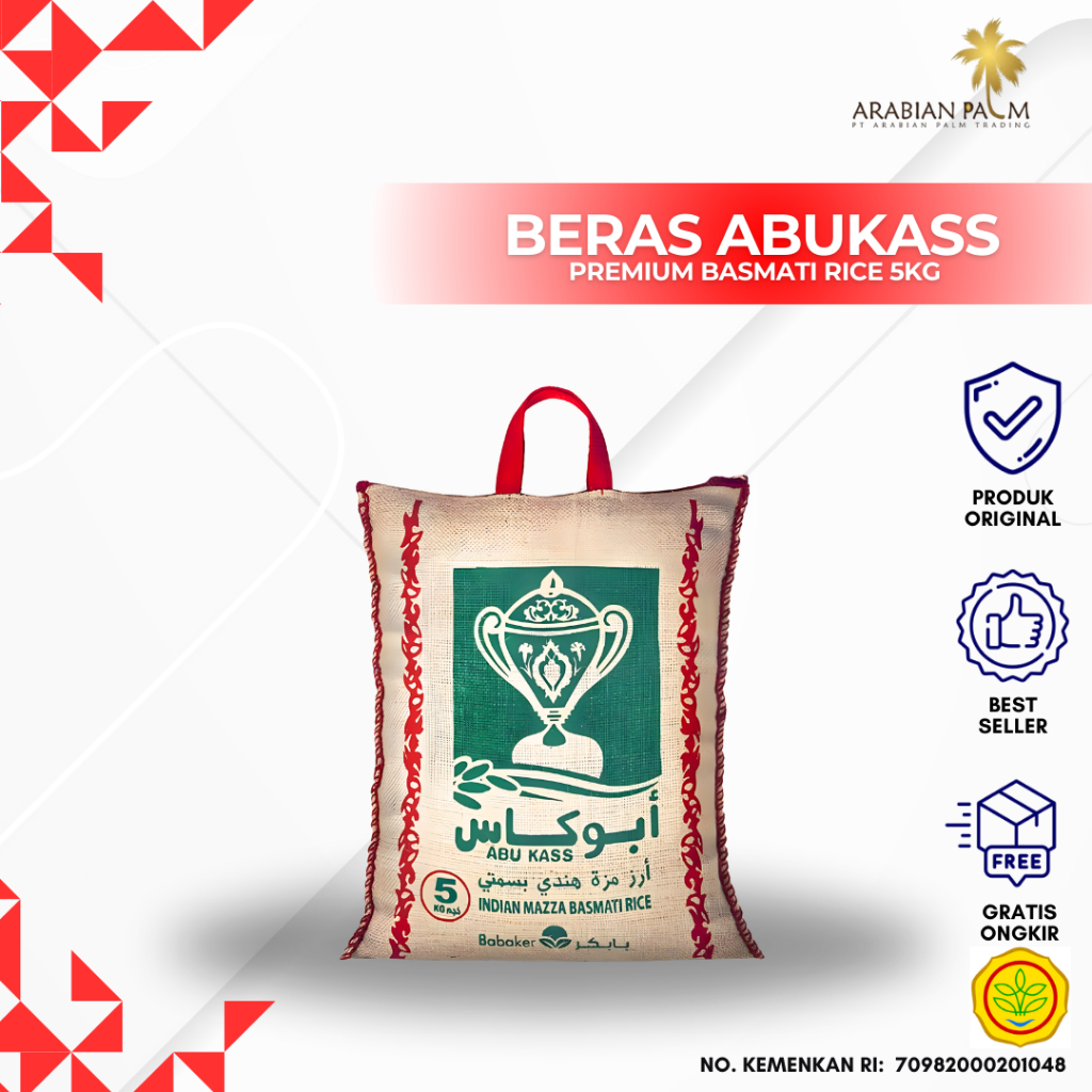 Beras Abukass 5kg – Premium Basmati Rice dari Arab Saudi