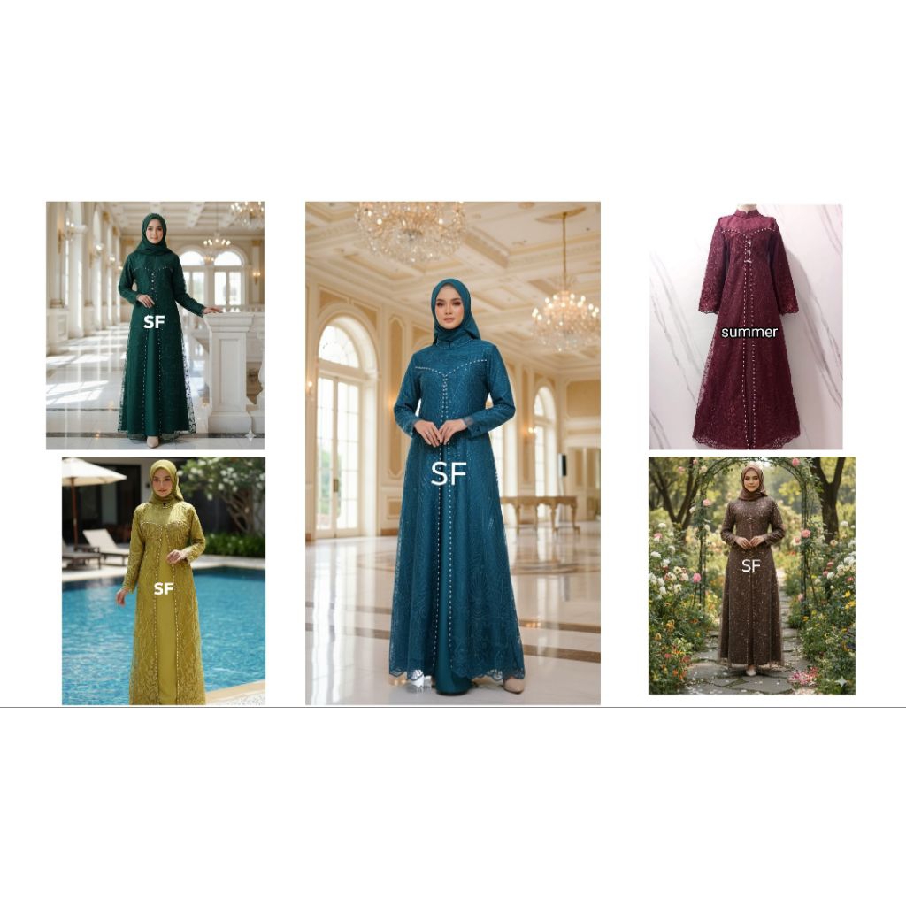 GAMIS MEWAH BUKA PINTU EMERALD BLUE