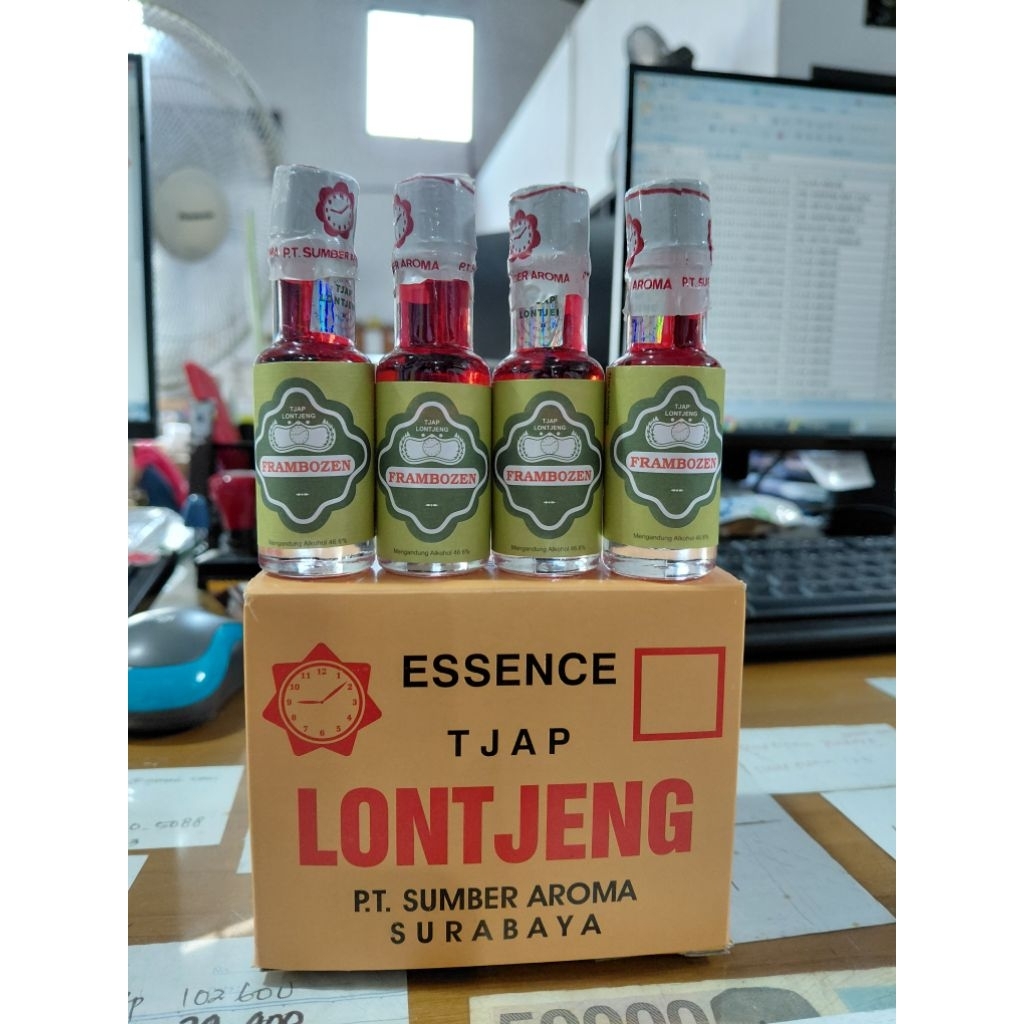 ( 1 LUSIN ) FRAMBOZEN ESSENCE TJAP LONTJENG ( STRUP )